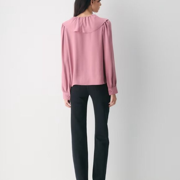 NWT Aritzia WILFRED Paradise Blouse Frozen Berry - Picture 5 of 10